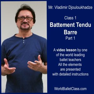 Vladimir Djouloukhadze  Class 1  Battement Tendu  Barre 2 Part 1