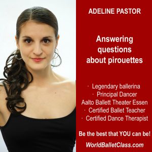Adeline Pastor answering questions about pirouettes